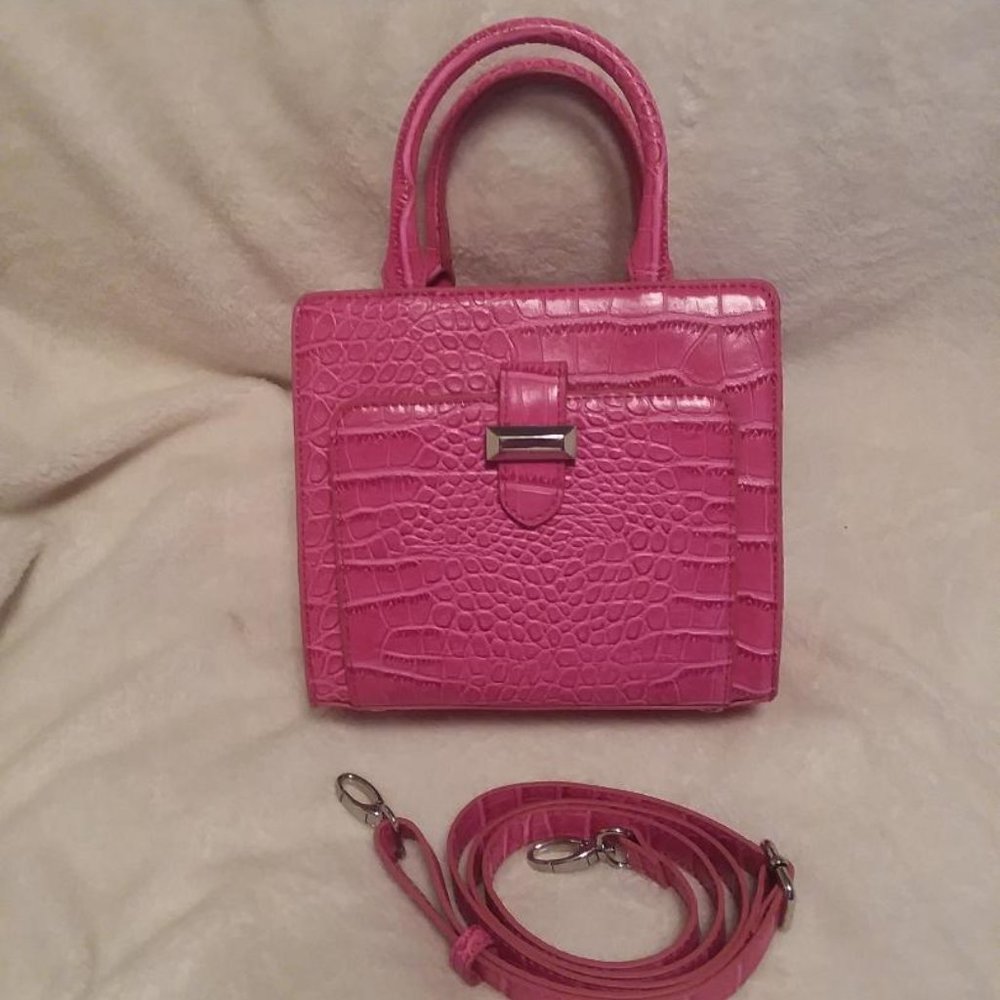 Pink Snakeskin Snob Essentials small purse